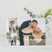 Elegant Modern 5 Foto bewaart de datum van het huw Kaart (Staand voorkant)