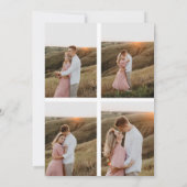 Elegant Modern 5 Foto Eenvoudig Script Verloving Save The Date (Achterkant)