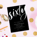 Elegant modern 60th Birthday Party Invitation Kaart<br><div class="desc">Elegant modern 60th Birthday Party Invitation</div>