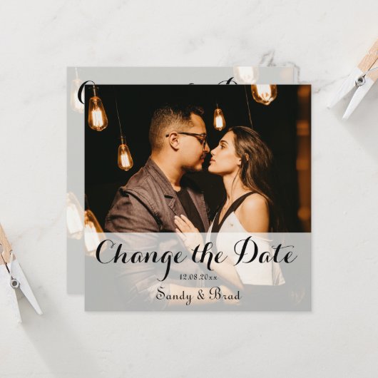 Elegant Modern Aangepast Aangepast Aangepast Aange Kaart (Voorkant / Achterkant in situ)