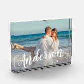 Elegant modern aangepast koppelfotonaamtekst fotoblokken (Links)