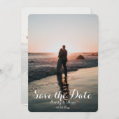 Elegant Modern Aangepaste Foto slaat de datum van  Kaart (Voorkant / Achterkant)