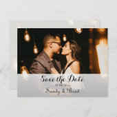 Elegant Modern Aangepaste Foto slaat het huwelijk  Briefkaart (Voorkant / Achterkant)