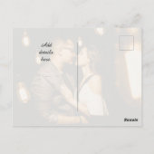 Elegant Modern Aangepaste Foto slaat het huwelijk  Briefkaart (Achterkant)