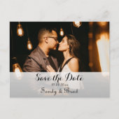 Elegant Modern Aangepaste Foto slaat het huwelijk  Briefkaart (Voorkant)