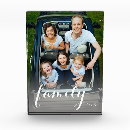 Elegant modern aangepaste tekst van de fotofamilie fotoblokken (Voorkant)