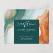 Elegant Modern Abstract Agaat Jade Terracotta Informatiekaartje (Voorkant)