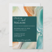 Elegant Modern Abstract Agaat Jade Terracotta Kaart (Voorkant)