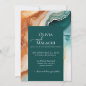 Elegant Modern Abstract Agaat Jade Terracotta Kaart (Voorkant)