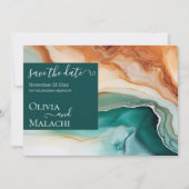 Elegant Modern Abstract Agaat Jade Terracotta Kaart (Voorkant)