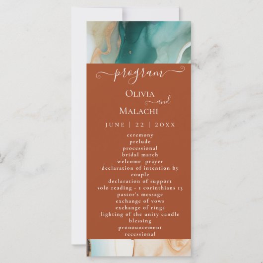 Elegant Modern Abstract Agaat Terracotta (Voorkant)