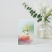 Elegant modern Abstract art verticale typografie Visitekaartje (Staand voorkant)