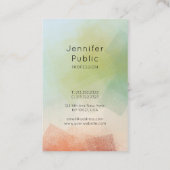 Elegant modern Abstract art verticale typografie Visitekaartje (Achterkant)