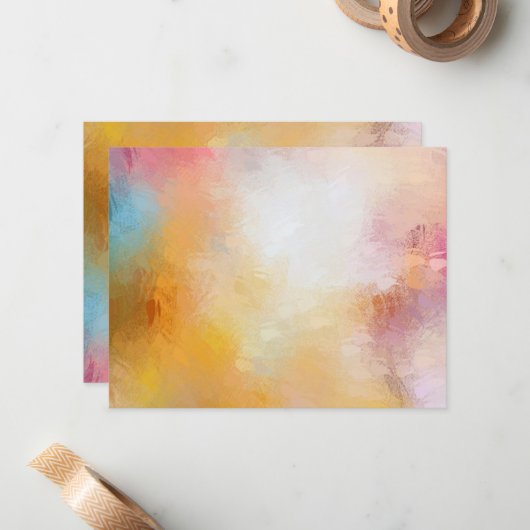 Elegant Modern Abstract Blank Sjabloon Kleurrijk (Voorkant / Achterkant in situ)