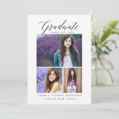 Elegant modern, abstract gespikkeld afstuderen met aankondiging (Staand voorkant)