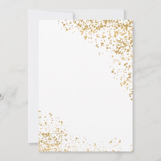 Elegant modern, abstract gespikkeld afstuderen met aankondiging (Achterkant)