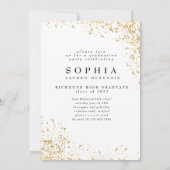 Elegant modern, abstract gespikkeld afstuderen met kaart (Achterkant)