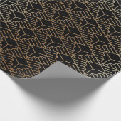 Elegant modern Abstract Gold Art Deco Patroon | Cadeaupapier (Hoek)