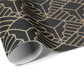 Elegant modern Abstract Gold Art Deco Patroon | Cadeaupapier (Rol Hoek)