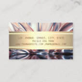 Elegant modern Abstract, Gold Stripe, Lotus Visitekaartje (Achterkant)