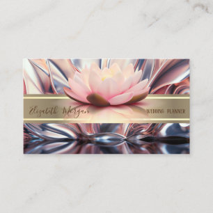 Elegant modern Abstract, Gold Stripe, Lotus Visitekaartje
