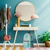 Elegant Modern Abstract Goud Opal Stone Naam Bedrukte Rugzak