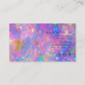 Elegant Modern Abstract Goud Vuur Opaal Edelsteen Visitekaartje (Achterkant)