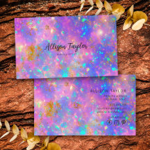 Elegant Modern Abstract Goud Vuur Opaal Edelsteen