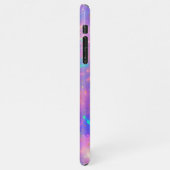 Elegant Modern Abstract Goud Vuur Opal Custom Naam iPhone Hoesje (Linkerkant)