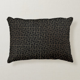 Elegant Modern Abstract Gouden Mand Vlechtpatroon Accent Kussen
