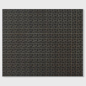 Elegant modern Abstract gouden mandje - Weave Patr Cadeaupapier (Vlak)