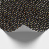Elegant modern Abstract gouden mandje - Weave Patr Cadeaupapier (Hoek)