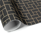 Elegant modern Abstract gouden mandje - Weave Patr Cadeaupapier (Rol Hoek)