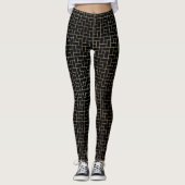 Elegant modern Abstract gouden mandje - Weave Patr Leggings (Voorkant)