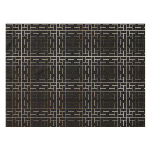 Elegant modern Abstract gouden mandje - Weave Patr Tafelkleed (Voorkant (Horizontaal))