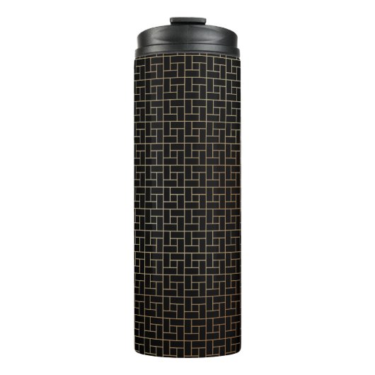Elegant modern Abstract gouden mandje - Weave Patr Thermosbeker (Voorkant)