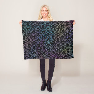 Elegant Modern Abstract Kleurig Art Deco Patroon Fleece Deken