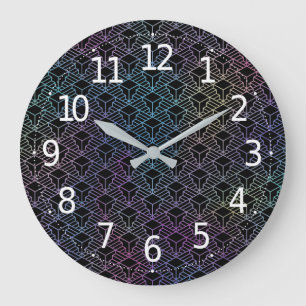 Elegant modern abstract kleurrijk Art Deco patroon Grote Klok