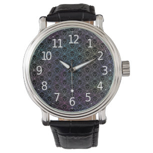 Elegant modern abstract kleurrijk Art Deco patroon Horloge