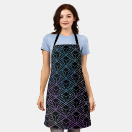 Elegant modern abstract kleurrijk Art Deco patroon Schort