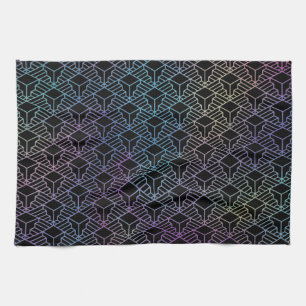 Elegant modern abstract kleurrijk Art Deco patroon Theedoek