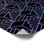 Elegant modern Abstract kleurrijk decopatroon Poster (Hoek)