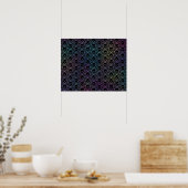 Elegant modern Abstract kleurrijk decopatroon Poster (Keuken)