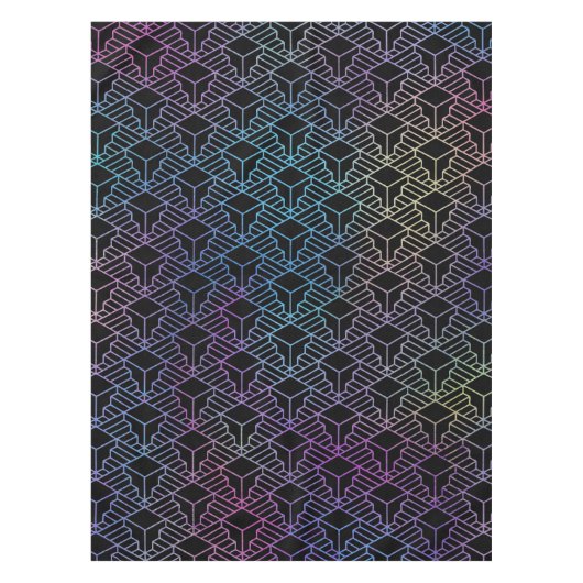 Elegant modern Abstract kleurrijk decopatroon Tafelkleed (Voorkant)