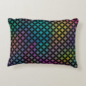 Elegant modern Abstract kleurrijk diamantpatroon Accent Kussen (Achterkant)