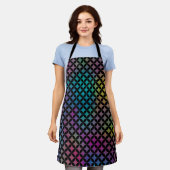 Elegant modern Abstract kleurrijk diamantpatroon Schort (Gedragen)