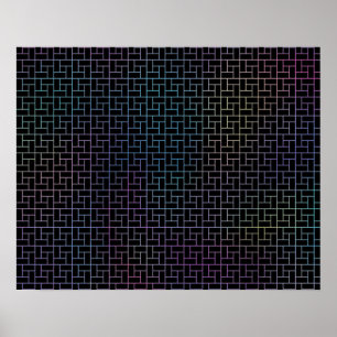 Elegant modern Abstract kleurrijk mandje Poster