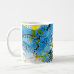 Elegant modern Abstract kunstblauw personaliseren Koffiemok