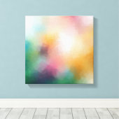 Elegant modern Abstract kunstwerk rood geel blauw Canvas Afdruk (Insitu (Houten vloer))