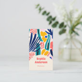 Elegant modern Abstract met gedurfd artistiek ontw Visitekaartje (Staand voorkant)